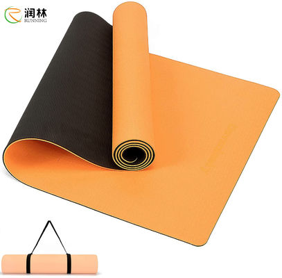 Het runnen van van de de Texturenoppervlakte TPE van Eco de Vriendschappelijke Yoga Mat For Indoor Outdoor Exercise