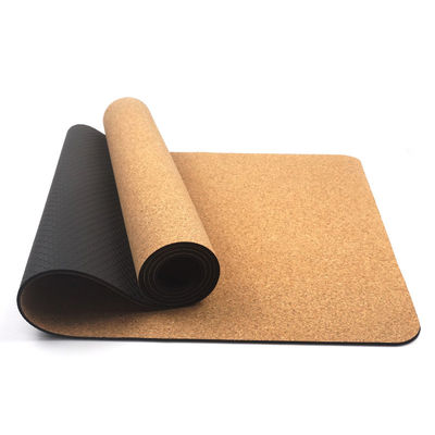 Bruine Cork Fitness Yoga Mat For-Yogaoefening