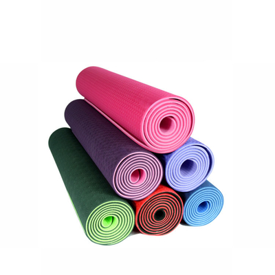 De privé Yoga Mat Anti Tear Non Slip 6Mm van de Etikettpe Rubbergymnastiek