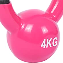 De roze Sterkte die van het Lichaams Stevige Gietijzer Kettlebell voor de Training van de Huisgymnastiek opleiden 5