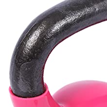 De roze Sterkte die van het Lichaams Stevige Gietijzer Kettlebell voor de Training van de Huisgymnastiek opleiden 6