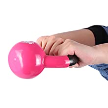 De roze Sterkte die van het Lichaams Stevige Gietijzer Kettlebell voor de Training van de Huisgymnastiek opleiden 11
