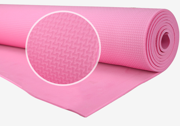 Schuimdouane Dikke EVA Yoga Mat 4mm 6mm Zuivere de Yogamat van de Kleuren Dubbele Laag 5