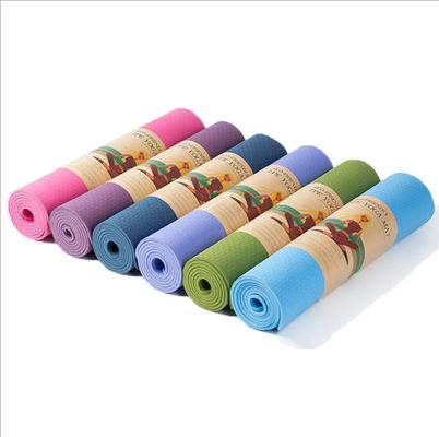 Huisgymnastiek 4 de Yogamat 410mm van Tpe van de Kleuren Antislipdouane de Dubbele Lichaamsbouw