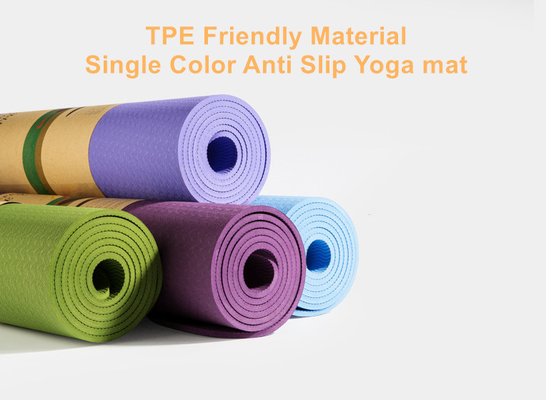 De Yoga Mat Anti Skid ECO Vriendschappelijke 1830 * 610 * 6mm van de huisoefening TPE